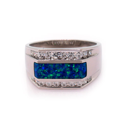 Australian Opal Mens Ring