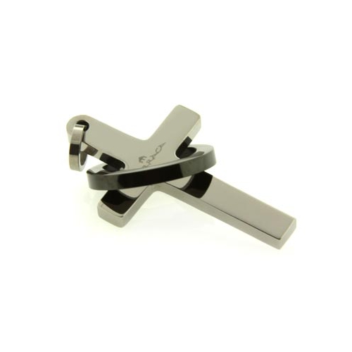 Barraca Black Titanium Cross Pendant