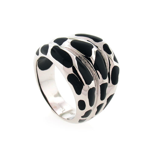 Voreno Matiz Silver Enamel Ring