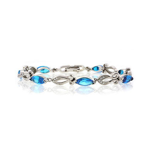 Blue Topaz Silver Bracelet