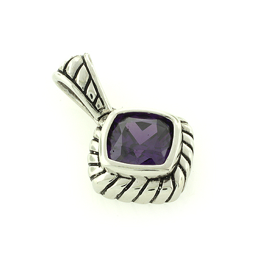 Voreno Amethyst Silver Pendant