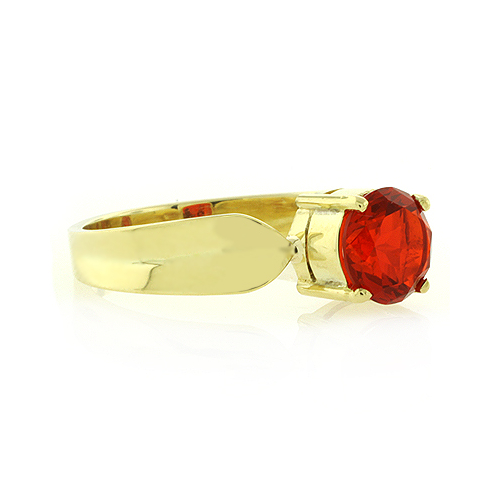 Very High Quality Genuine Mexican Cherry Fire Opal Ring