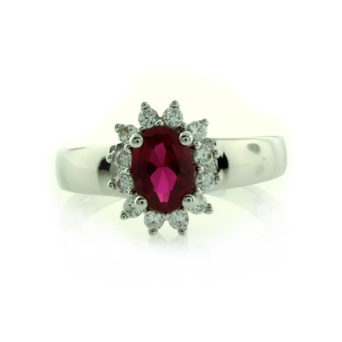 Sterling Silver Ruby Ring