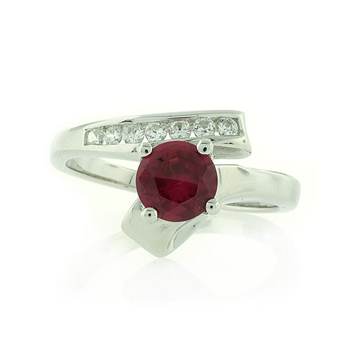 Sterling Silver 1 carat Ruby Ring