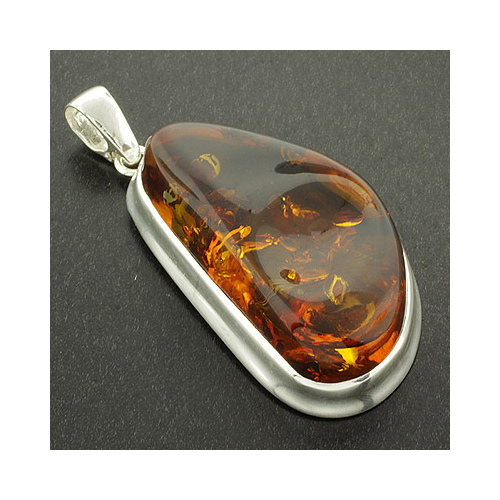 Genuine Baltic Amber Silver Pendant