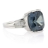 Cushion Cut Sterling Silver Alexandrite Ring