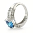 Solitaire Style Sterling Silver Blue Topaz Ring