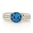 Solitaire Style Sterling Silver Blue Topaz Ring