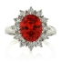 Sterling Silver Fire Cherry Opal Ring