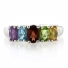 Sterling Silver Genuine Multi Gems Ring