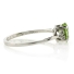 Genuine Diamond and Peridot White Gold Ring