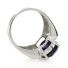 Oval Cut Blue Sapphire Sterling Silver Ring