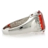 Huge Fire Cherry Opal Silver Ring