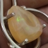 Genuine Mexican Fire Opal Silver Pendant 6 carat