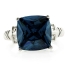 Square Cut Sterling Silver Alexandrite Ring