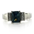 Beautiful Emerald Cut Alexandrite Sterling Silver Ring