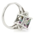 Emerald Cut Mystic Fire Topaz Ring