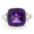 Amethyst Ring | Cushion Cut Amethyst