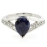 Genuine Sapphire Silver Ring