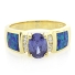 Tanzanite and Inlaid Opal Ring