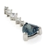 Alexandrite Trillion Cut Silver Pendant