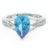 High Quality Blue Topaz Silver Ring