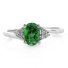 Oval Cut Emerald Promise Ring