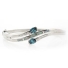Alexandrite and White Opal Sterling Silver Bangle