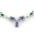 Blue Opal and Tanzanite Silver Necklace