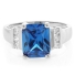 Emerald Cut Blue Topaz Ring