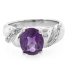 Genuine Amethyst Silver Ring