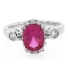 High Quality Genuine Pink Topaz Silver Ring