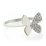 18K White Gold Diamond Butterfly Ring