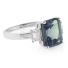 Alexandrite Sterling Silver Emerald Cut Ring