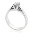 0.33 ct tw Diamond Solitaire Ring Setting in 18K White Gold