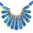 Mexican Blue Fire Opal Silver Necklace, Bracelet and Earrings Set
