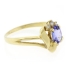 14k Solid Yellow Gold Tanzanite Diamond Ring