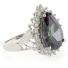 Pear Cut Sterling Silver Mystic Topaz Ring