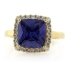 Tanzanite Sterling Silver Ring in Gold Plated