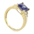 Tanzanite Sterling Silver Ring in Gold Plated