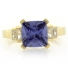Tanzanite Sterling Silver Ring in Gold Plated