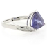 Silver Trillion Cut Tanzanite Ring