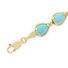 Turquoise 14k Yellow Gold Bracelet