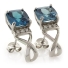 Cushion Cut Alexandrite Silver Earrings