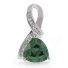 Alexandrite Sterling Silver Trillion Cut Stone Pendant