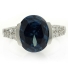 Blue to Green Color Change Oval Cut Stone Ring