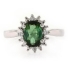 Genuine Green Tourmaline Ring in Sterling Silver