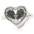 Heart Shape Silver Ring with Mystic Topaz