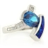 Fashion Modern Blue Topaz Opal Ring