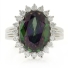 Princess Kate Style Silver Ring with Mystic Topaz